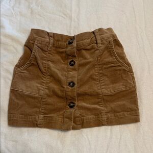 Vineyard Vines Brown Button-Front Corduroy Skirt